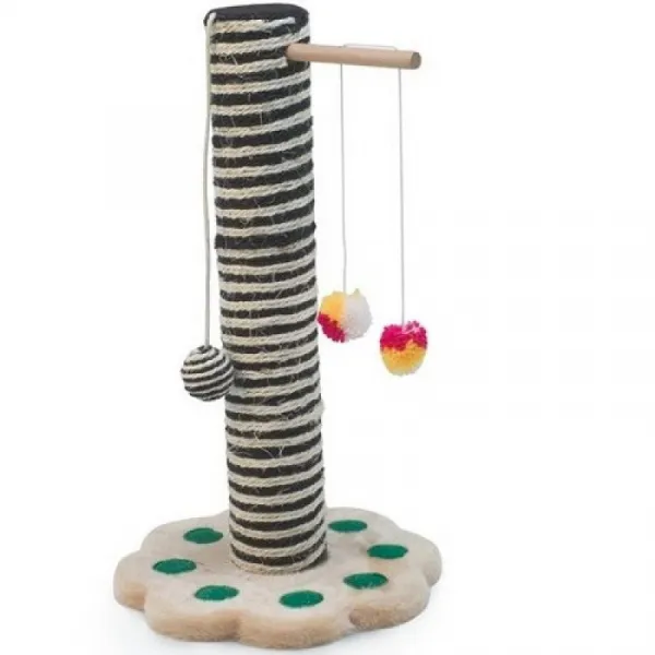 Camon Two-Colours Scratching Post With Cat Toys - Котешка Драскалка - Ø30x52см.