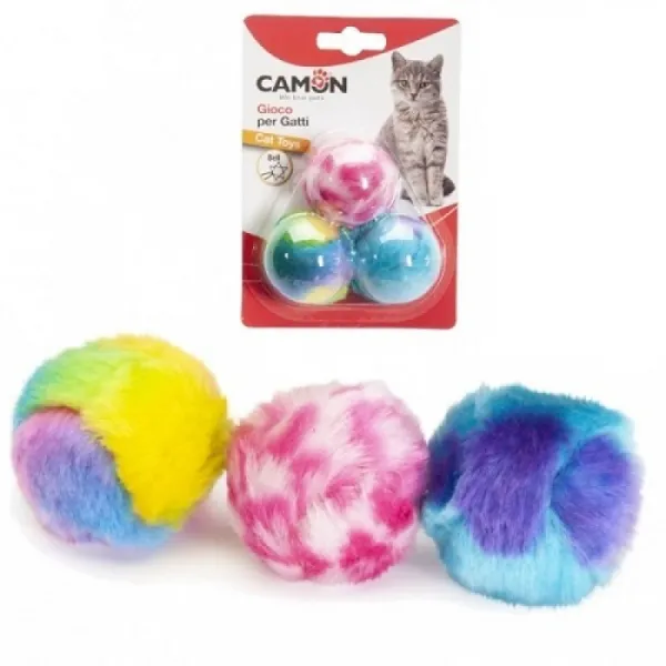 Camon Ball With Bell For Cat - Играчка За Котка Топка Със Звънче Ø3см. - 3бр.