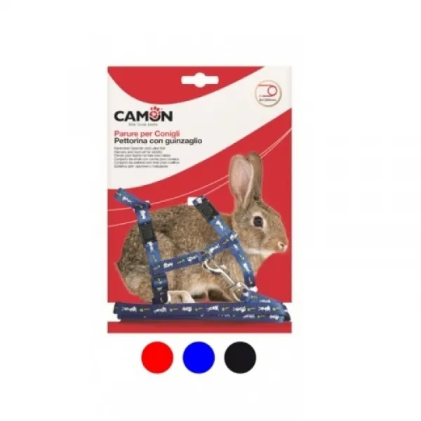 Camon Rabbit Set - Текстилен Повод С Нагръдник За Зайче - 0.8x120см.