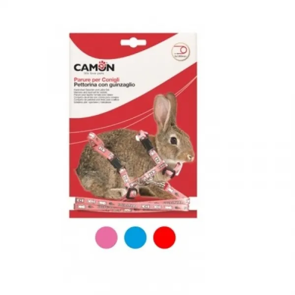 Camon Rabbit Set - Текстилен Повод + Нагръдник За Зайче - 0.8x120см.