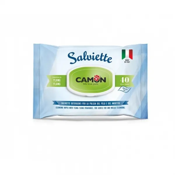 Camon Salviette Cleaning Wipes With Ylang-Ylang - Мокри Кърпички За Тяло С Аромат На Иланг-Иланг - 40бр.