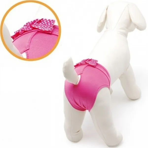 Camon Microfiber Dog Pants With Bow Pink - Панталони От Микрофибър За Куче
