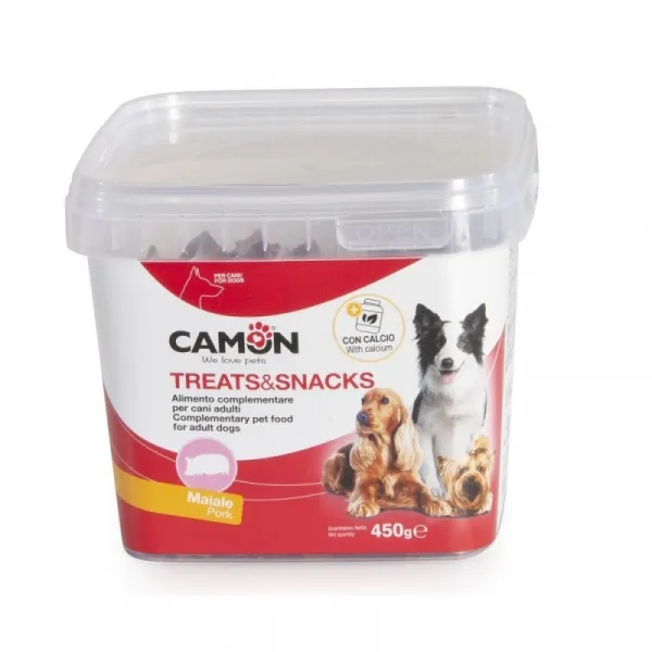 Camon Snackbok Calcium Star - Кокалчета За Куче С Вкус На Свинско Месо - 450гр.