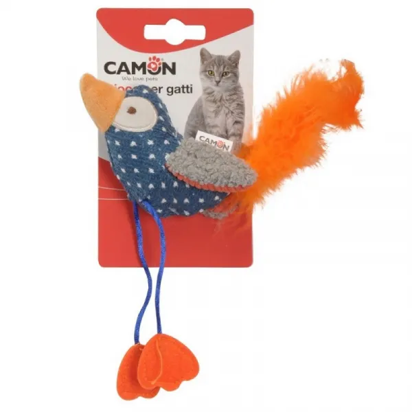 Camon Bird With Feathers With Catnip And Bell - Играчка За Котка Птица С Пера