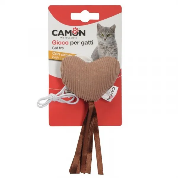 Camon Heart With Catnip And Bell - Играчка За Котки Сърце