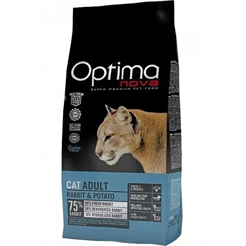 Optima Nova CAT Adult Rabbit&Potato - Храна За Израснали Котки със Заешко Месо И Картофи