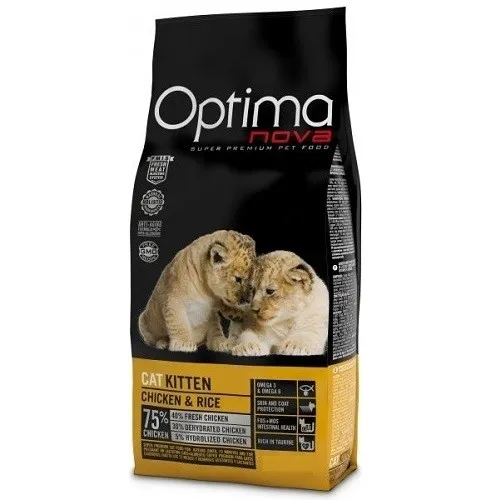 Optima Nova CAT Kitten Chicken&Rice - Храна За Подрастващи Котенца С Пилешко Месо И Ориз