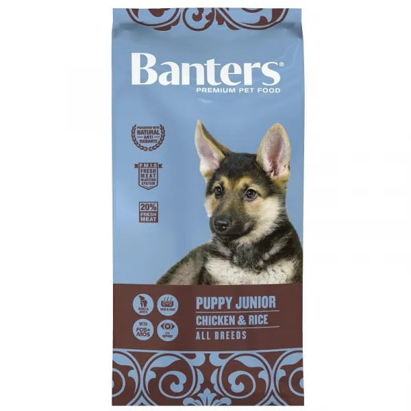 Banters Puppy/Junior Chicken&Rice All Breeds - Храна За Подрастващи Кученца С Пилешко Месо И Ориз