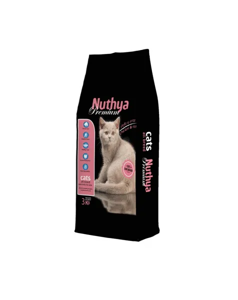 Nugape Nuthya Premium Cat 34/16 - пълноценна храна за котки - 3кг.