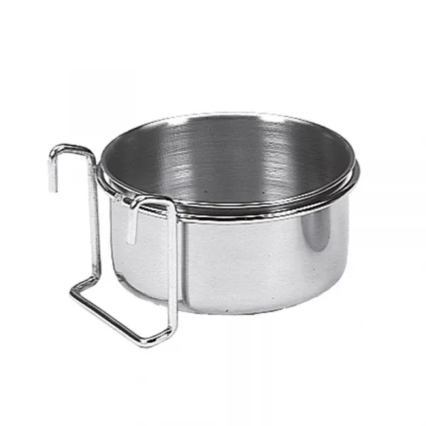Nobby Stainless Steel Bowl With Hook 600ml. - Метална Купичка С Държач 600мл. - Ø12см.