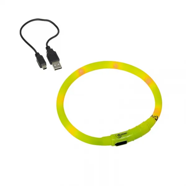 Nobby LED Light Rope Visible М - USB Светещ Нашийник За Куче - Ø1x40см. 1