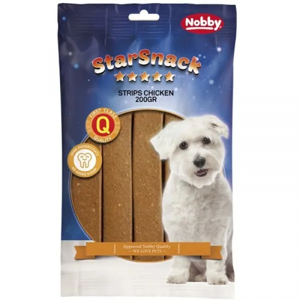 Nobby StarSnack Strips Chicken - Меки Ленти С Пилешко Месо - 200гр.