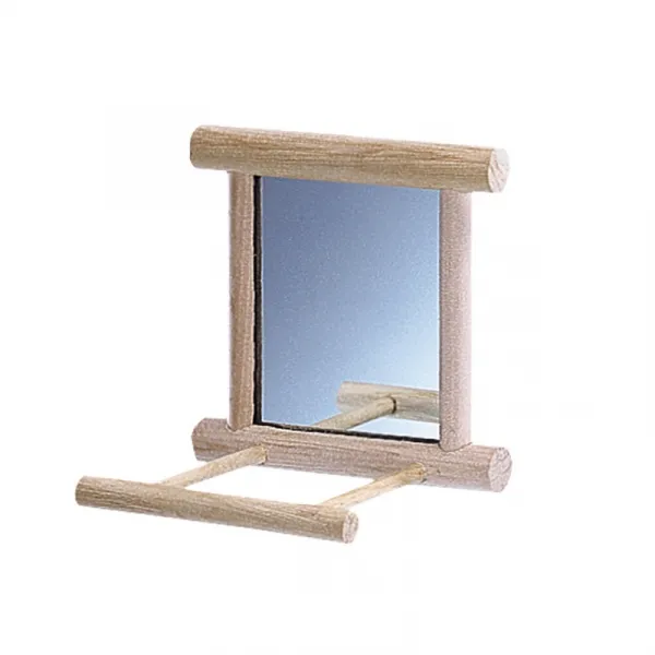 Nobby Mirror With Landing Place - Огледалце С Кацалка За Малки Папагали И Птички - 10х10х10см. 