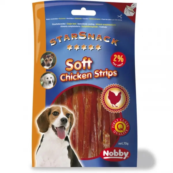 Nobby StarSnack Soft Chicken Strips - Лакомства За Кучета Меки Пилешки Филенца - 70гр.