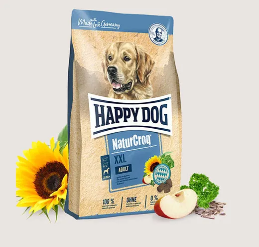 Happy Dog NaturCroq Adult XXL - Пълноценна Храна за Кучета от Големи и Гигантски Породи Над 26кг. и Възраст Над 12 месеца - 15кг.