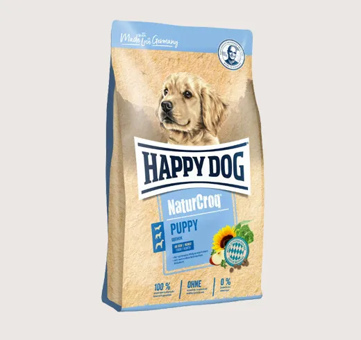 Happy Dog NaturCroq Puppy - Пълноценна Храна за  Подрастващи Кучета от всички породи до 1г. - 1кг.,4кг.,15кг.
