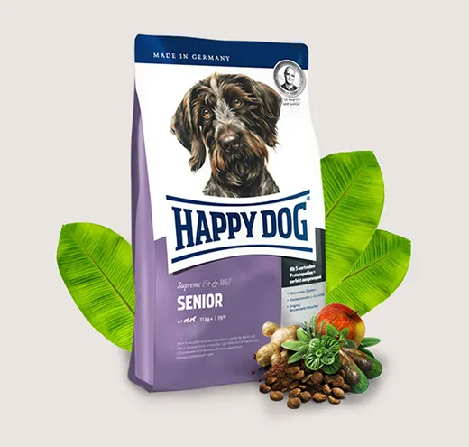 Happy Dog Adult Senior - Пълноценна Храна за Възрастни Кучета  над 7г. с Пилешко, Агнешко и Говеждо Месо - 1кг.,4кг.,12кг.