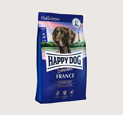 Happy Dog Sensible France - Храна за Чувствителни Кучета Над 10кг., Основно с Патешки Протеин, Без Глутен и Зърнени Съставки - 1кг.,4кг.,12.5кг.