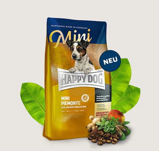 Happy Dog Supreme Sensible Mini Piemont - Храна Без Зърно за Кучета до 10кг. с Патешко, Морска Риба и Кестени - 1кг.,4кг.