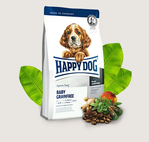Happy Dog Baby Grainfree - Храна за Чувствителни Кученца от Всички Породи, След Навършване на 4 Седмици  - 1кг.,10кг.