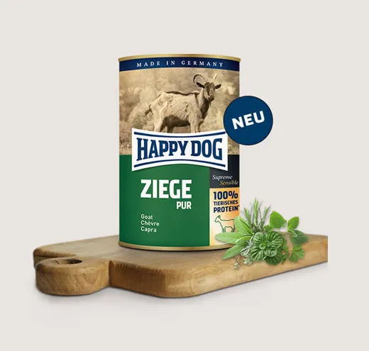 Happy Dog Goat Pur - Храна за Kучета 100% Месо от Коза, Без Соя, Оцветители, Зърнени Продукти, Консерванти - 400гр.