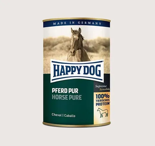 Happy Dog Horse Pur - Храна за Kучета 100% Месо от Коне, Без Соя, Оцветители, Зърнени Продукти, Консерванти - 0.2кг.,0.4кг.,0.8кг.