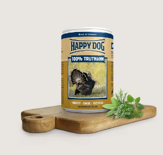Happy Dog Turkey Pur - от Прясно Пуешко Месо, Без Соя, Растителни Добавки, Оцветители или Консерванти - 0.2кг.,0.4кг.,0.8кг.