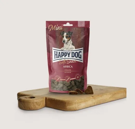Happy Dog Soft Snack Mini Africa - Мек Снакс за Кучета Мини Африка с Месо от Щраус - 100гр.