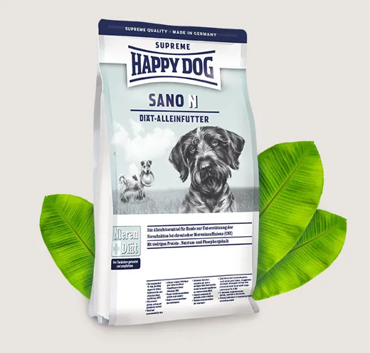 Happy Dog Sano N - Диетична Храна за Кучета с Хронични Заболявания на Бъбреците, Черния Дроб и Сърцето - 1кг., 7.5кг.