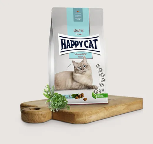 Happy Cat Sensitive Schonkost Niere - Пълноценна Храна за Котки с Бъбречни Проблеми - 0.3кг.,1.4кг.,4кг.