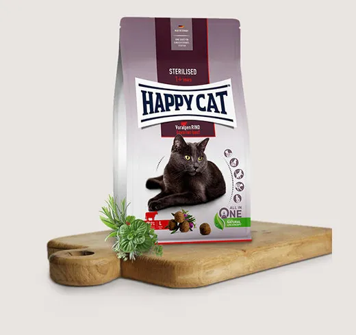 Happy Cat Culinary Bavarian Beef - Вкусна Храна за Котки над 1г. с Говеждо Месо - 0.3кг.,1.3кг.,4кг.,10кг.