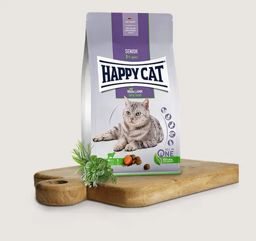 Happy Cat Culinary Adult Weide Lamm - Вкусна Храна за Котки над 8г. с Агнешко Месо - 0.3кг.,1.3кг.,4кг.,10кг.
