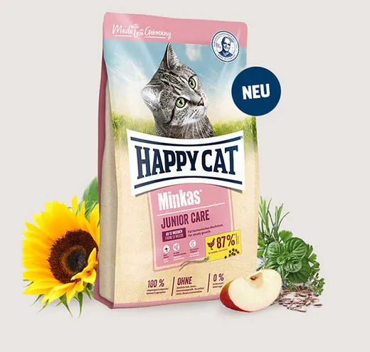 Happy Cat Minkas Junior Care - Пълноценна Храна за Подрастващи Котенца След 2-рия месец - 10кг.