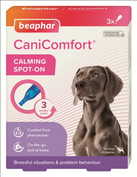 Beaphar CaniComfort Calming Spot On - успокояващи капки с феромони за кучета - 3бр.