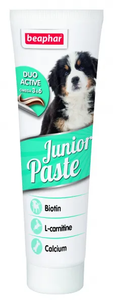 Beaphar Duo Active Junior Paste - мултивитаминна паста за подрастващи кученца - 100гр.