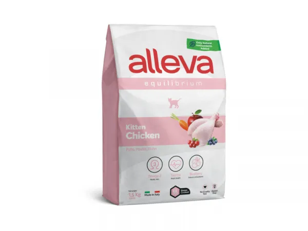 Alleva® Equilibrium Chicken Kitten - суха храна за подрастващи котенца /до 12месеца/ с пилешко месо - 1.5кг.,10кг.