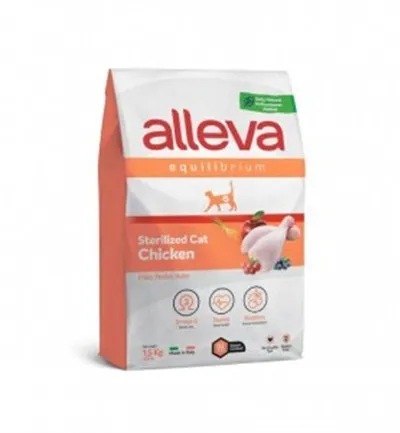 Alleva® Equilibrium Sterilized Chicken Adult Cat - суха храна за кастрирани котки /над12месеца/ с пилешко месо - 1.5кг.,10кг.
