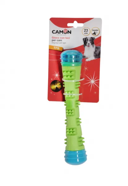 Camon Geometric TPR Dog Stick With Squeaker And Led Light - TPR Пръчка с и Лед Светлина - 23см.