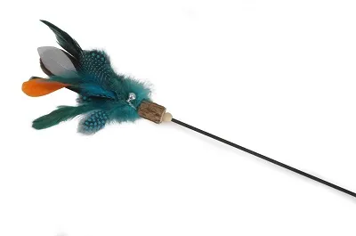 Camon Fishing Rod With Soft Grip Handle - Играчка За Коте Въдица С Пера - 65см.