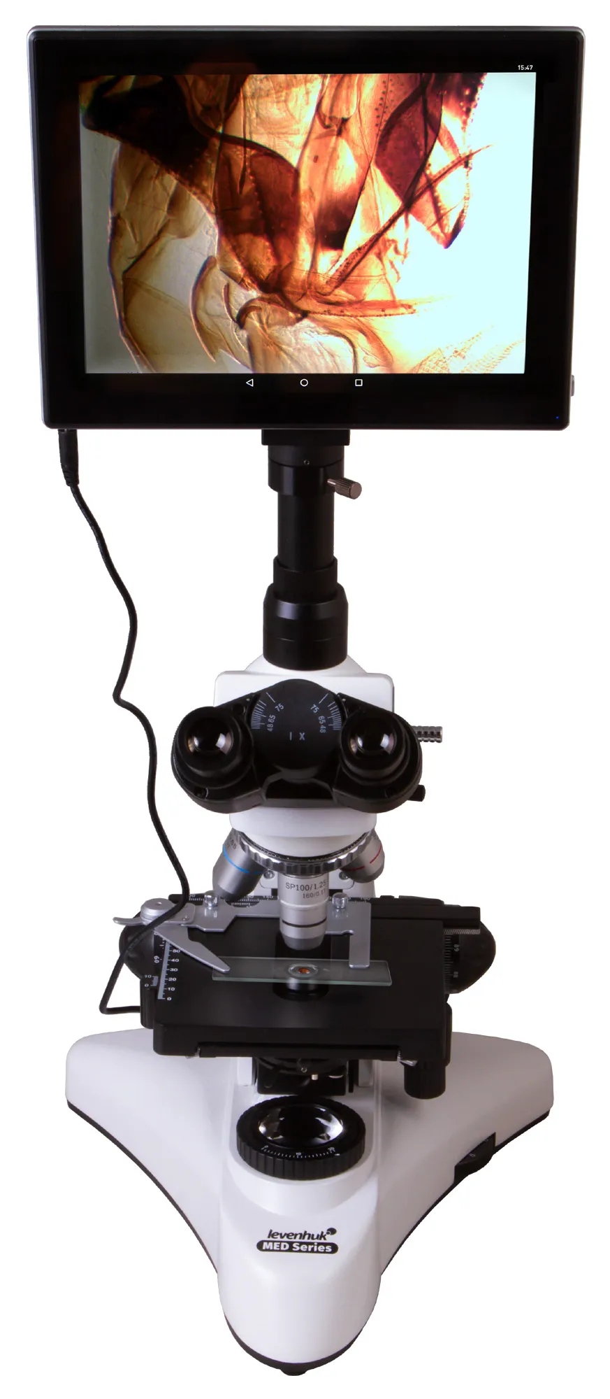 Цифров тринокулярен микроскоп Levenhuk MED D20T LCD 3