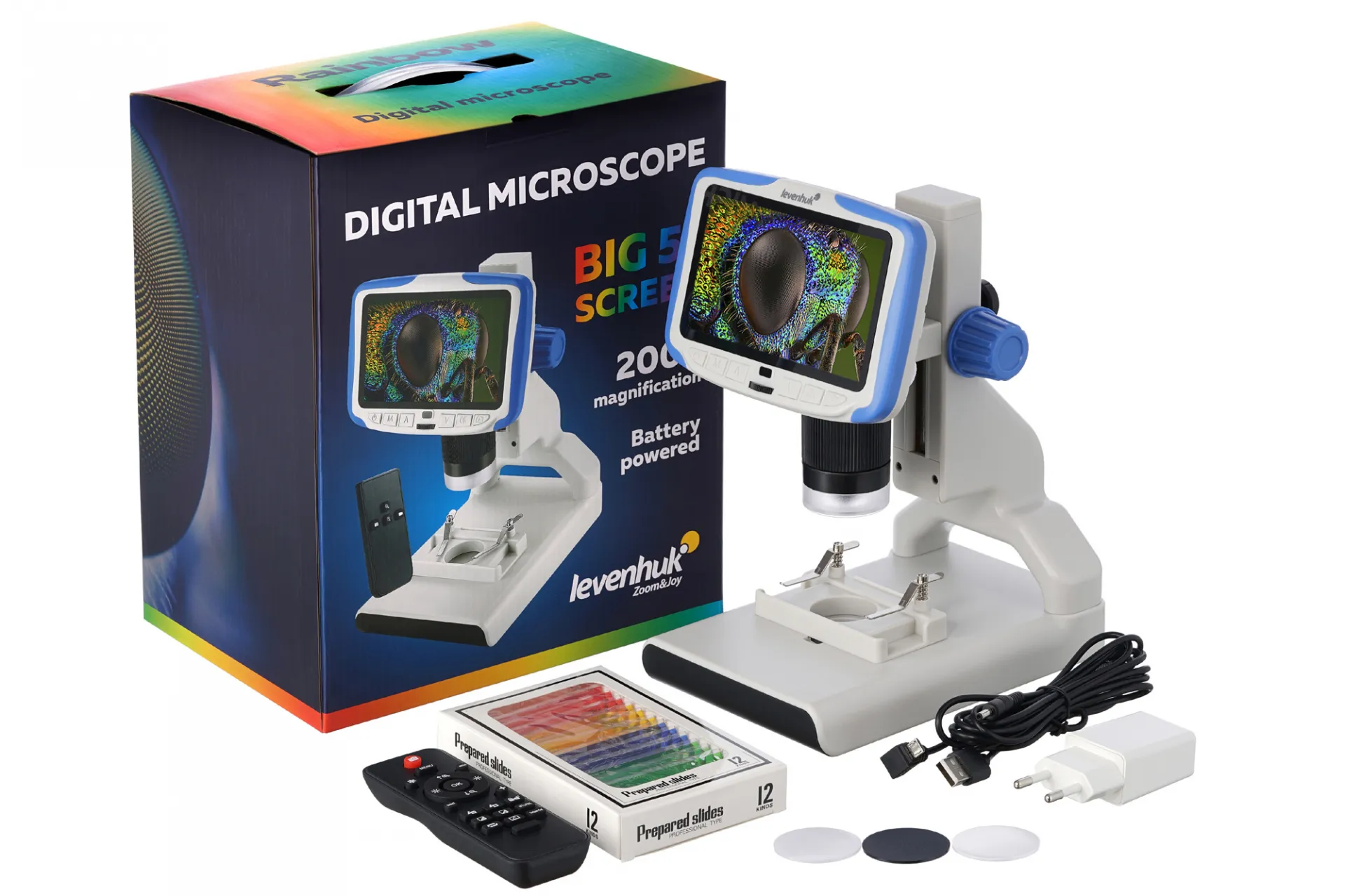 Цифров микроскоп Levenhuk Rainbow DM500 LCD 2