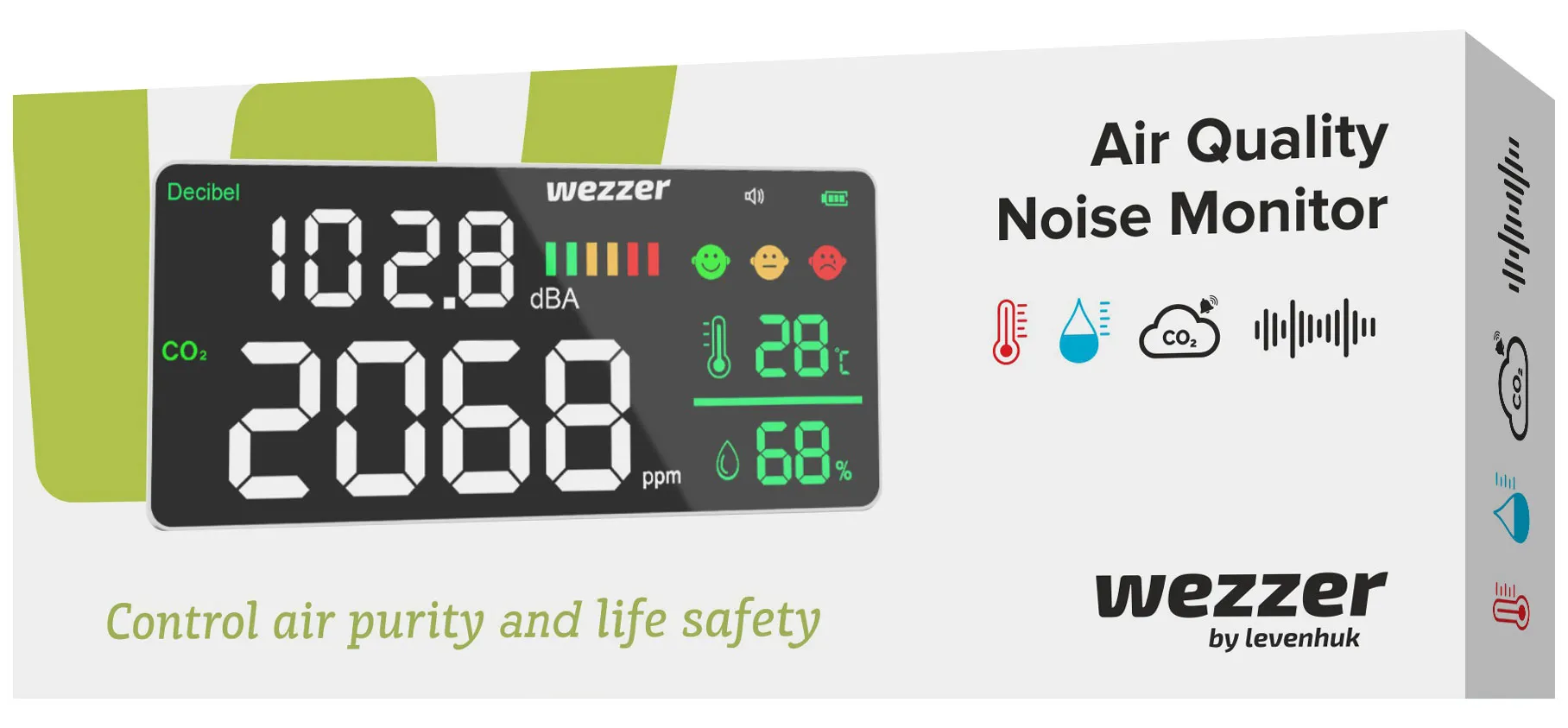 Монитор за качество на въздуха и шум Levenhuk Wezzer Air PRO CN20 3
