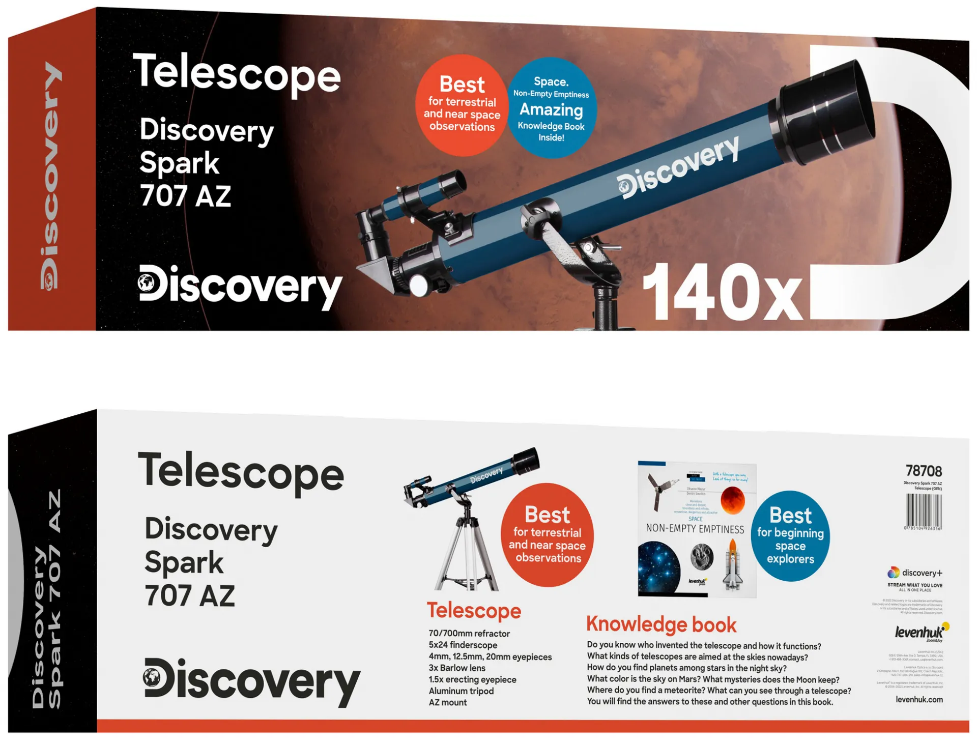 Телескоп Discovery Spark 707 AZ с книга  2