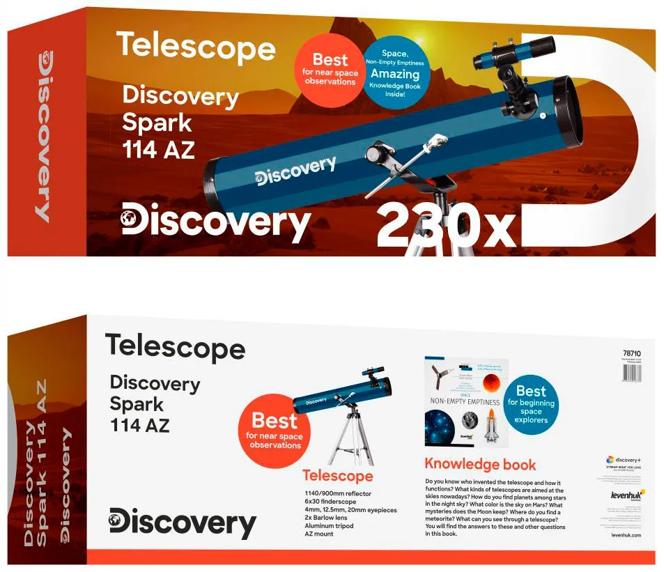 Телескоп Discovery Spark 114 AZ с книга 2