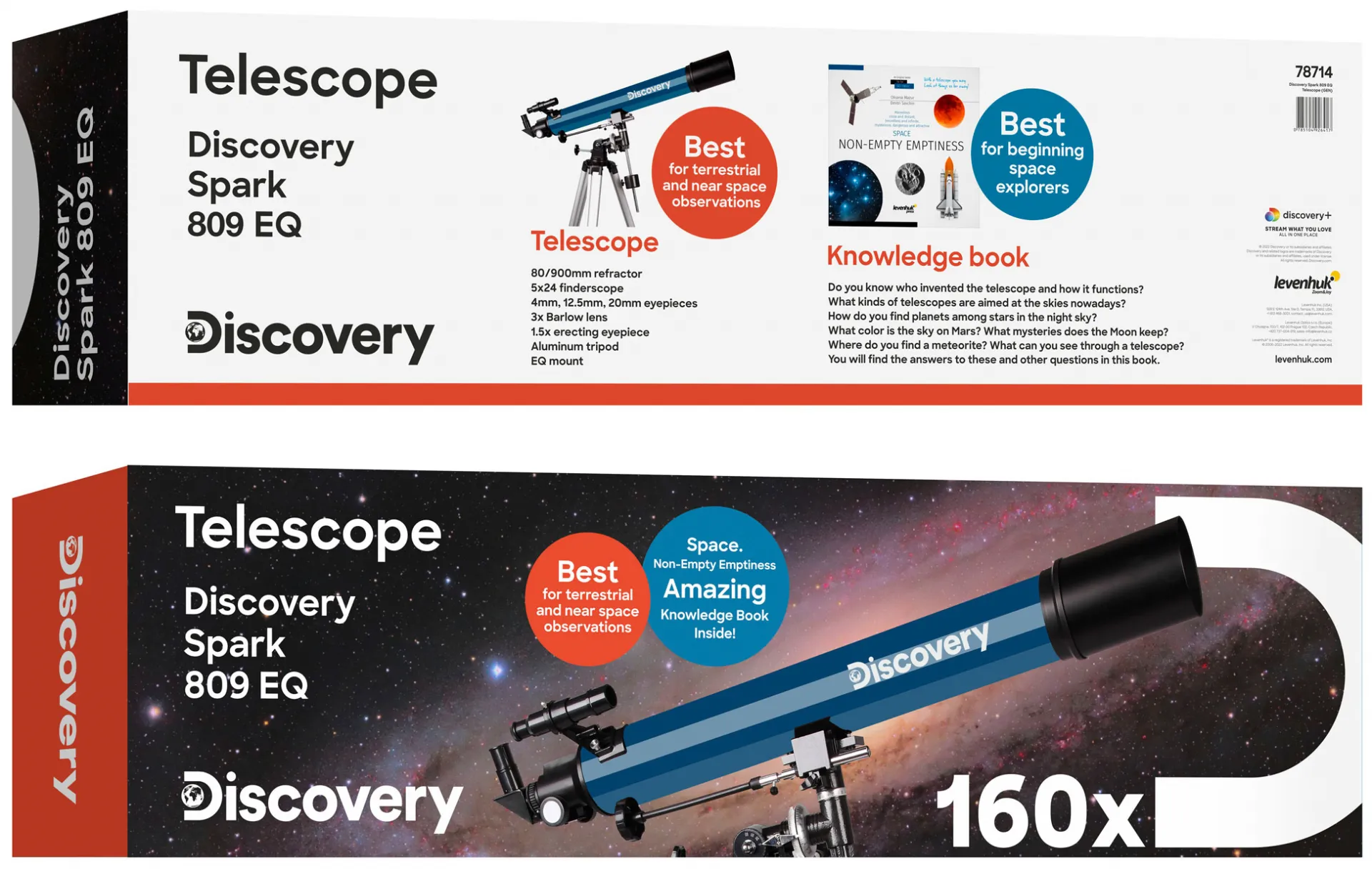 Телескоп Discovery Spark 809 EQ с книга  2
