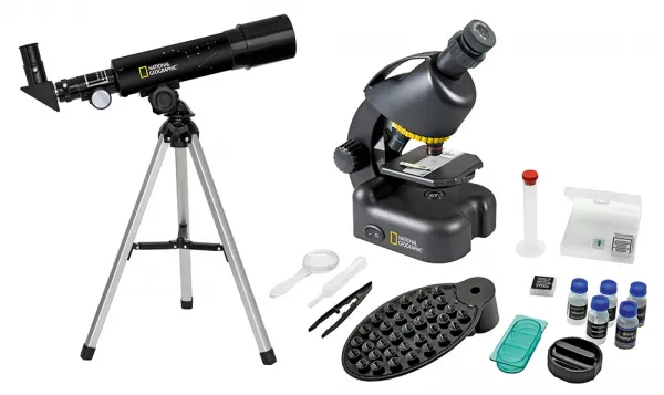  Микроскоп + телескоп Bresser National Geographic Set: 50/360 AZ Telescope and40x–640xMicroscope 1