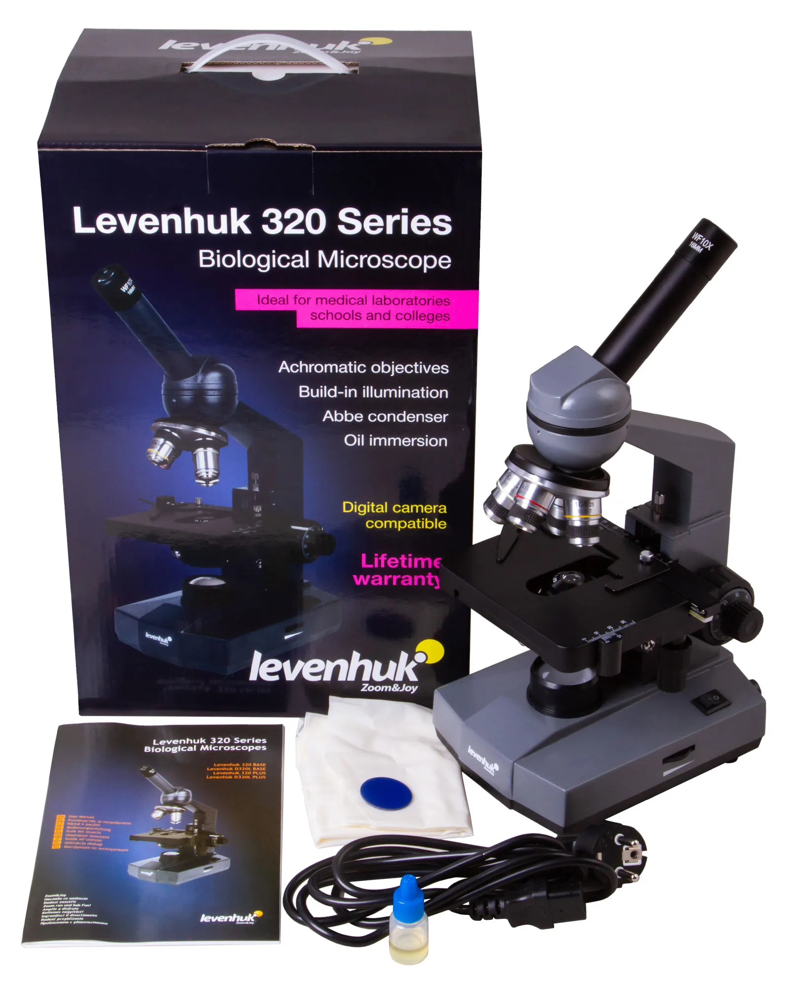 Биологичен монокулярен микроскоп Levenhuk 320 BASE 6