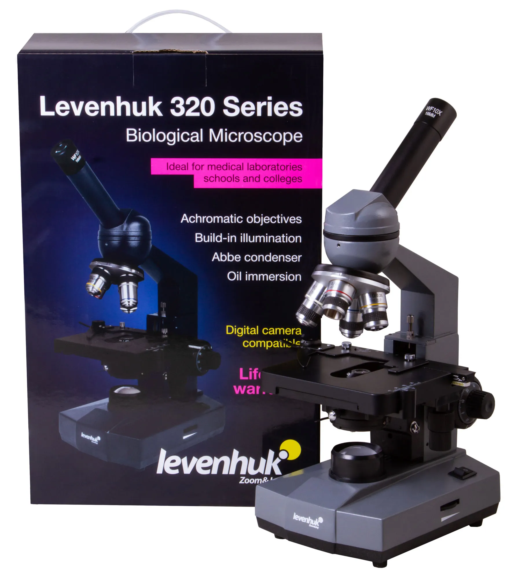 Биологичен монокулярен микроскоп Levenhuk 320 BASE 11