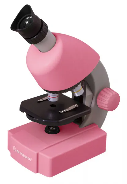 Bresser Junior 40–640x Microscope, pink