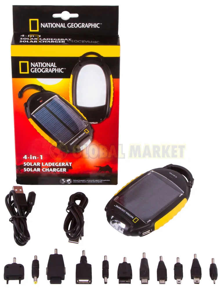 Зарядно устройство на слънчеви батерии Bresser National Geographic  4 в 1 2